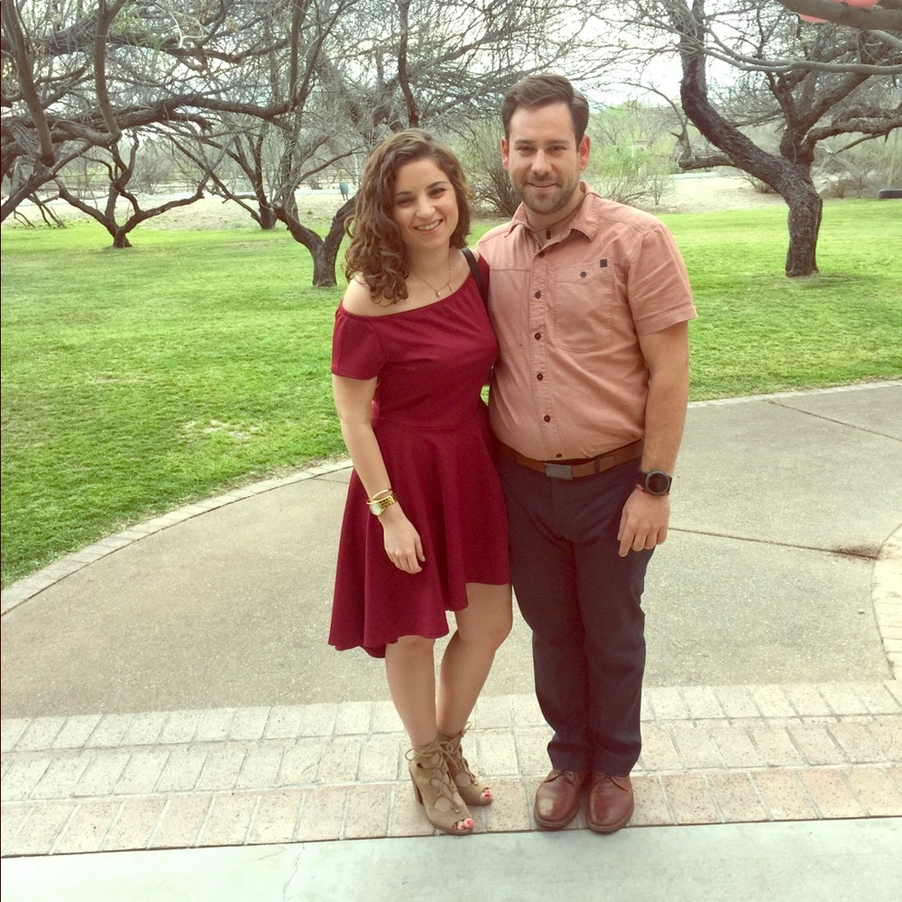 Wine off-the-shoulder high/low short skater dress